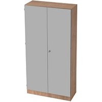 HAMMERBACHER Aktenschrank 6910, V6910/N/S/SG nussbaum, silber 4 Fachböden 100,0 x 42,0 x 200,4 cm von HAMMERBACHER