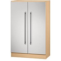 HAMMERBACHER Aktenschrank 7550 RE, V7550/6/S/RE buche, silber 2 Fachböden 80,0 x 42,0 x 127,0 cm von HAMMERBACHER