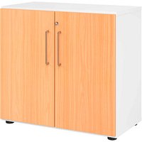 HAMMERBACHER Aktenschrank 928T2, V928T2/W/6/BS buche, weiß 1 Fachboden 80,0 x 42,0 x 74,8 cm von HAMMERBACHER