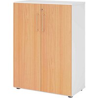 HAMMERBACHER Aktenschrank 938T3, V938T3/W/6/BS buche, weiß 2 Fachböden 80,0 x 42,0 x 110,0 cm von HAMMERBACHER