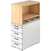 HAMMERBACHER Container-Aufsatz eiche 42,8 x 80,0 x 53,0 cm von HAMMERBACHER