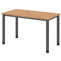 HAMMERBACHER HS612 Schreibtisch asteiche rechteckig, 4-Fuß-Gestell grau 120,0 x 67,2 cm von HAMMERBACHER