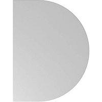 HAMMERBACHER Anbautisch höhenverstellbar Haziender lichtgrau, silber halbrund 60,0 x 80,0 x 65,5 - 82,5 cm von HAMMERBACHER