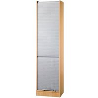 HAMMERBACHER Prokura Rollladenschrank buche, silber 4 Fachböden 50,0 x 40,0 x 200,4 cm von HAMMERBACHER