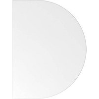 HAMMERBACHER Anbautisch höhenverstellbar Savona weiß, silber halbrund 60,0 x 80,0 x 65,5 - 82,5 cm von HAMMERBACHER
