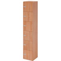 HAMMERBACHER Schließfachschrank nussbaum V264L6/N/N/ZS, 6 Schließfächer 40,0 x 42,0 x 215,6 cm von HAMMERBACHER