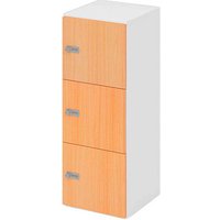 HAMMERBACHER Schließfachschrank weiß, buche V234L3/W/6/ZS, 3 Schließfächer 40,0 x 42,0 x 110,0 cm von HAMMERBACHER