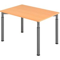HAMMERBACHER YS12 höhenverstellbarer Schreibtisch buche rechteckig, 4-Fuß-Gestell grau 120,0 x 80,0 cm HAMMERBACHER YS12 höhenverstellbarer Schreibtisch buche rechteckig, 4-Fuß-Gestell grau 120,0 x 80,0 cm von HAMMERBACHER