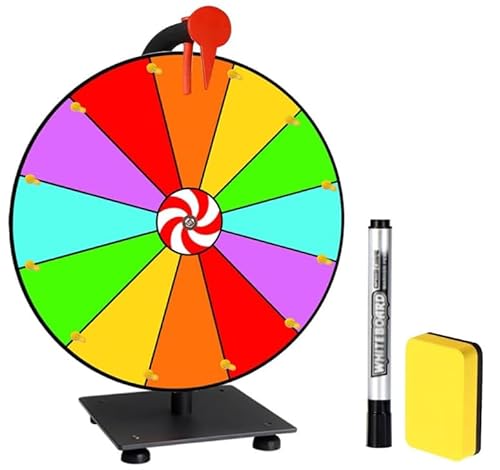 HAMON 12 Zoll Glücksrad zum Drehen,Glücksrad Spielzeug, Glücksrad Spielzeug mit Radiergummi und Markierstift, Preisrad Spielzeug,Spinning Prize Wheel, Für Party,Neujahr von HAMON