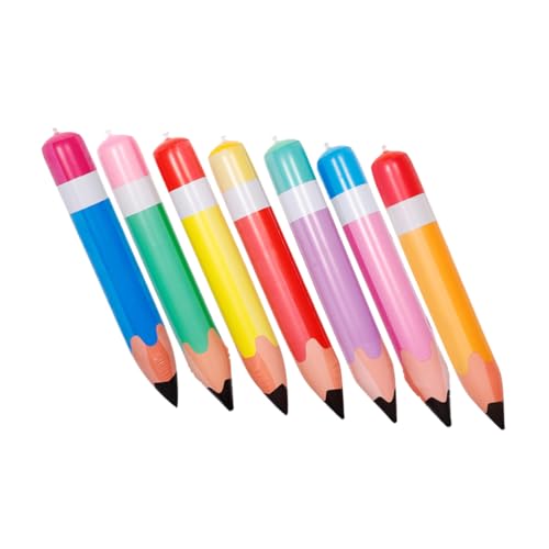 HAMPPLIES 7 Stück Aufblasbare Bleistift Dekoration für Schulanfang PVC Bleistiftballons Bunten Farben Gelb Orange Blau Grün Rot Leichte und Langlebige Klassenzimmer Deko für Einfach HAMPPLIES 7 Stück Aufblasbare Bleistift Dekoration für Schulanfang PVC Bleistiftballons Bunten Farben Gelb Orange Blau Grün Rot Leichte und Langlebige Klassenzimmer Deko für Einfach von HAMPPLIES