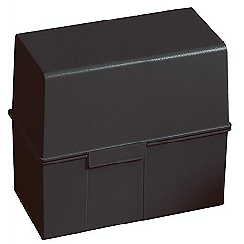 HAN Karteibox DIN A8 quer, innovative Lernbox, modernes Design für 200 Karteikarten, inklusive 100 Karteikarten und A-Z Register, schwarz, 978-13 von HAN