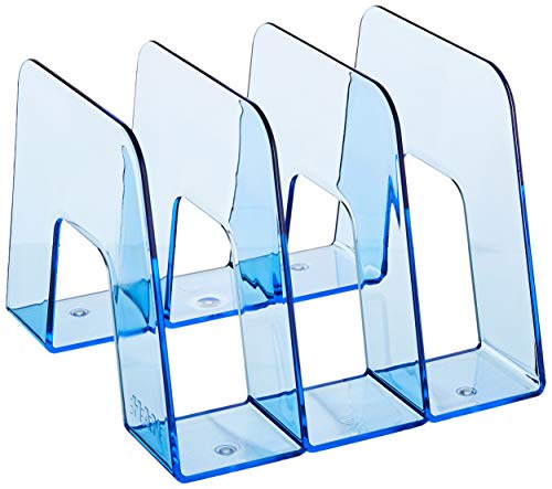 HAN Katalogsammler Sorter - 2 Stück, Design-Ikone für das moderne Umfeld. Praktischer Katalogsammler mit 3 Fächerunterteilungen, transparent-blau, 16200-26 von HAN