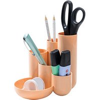 HAN Schreibtisch-Organizer CAMPUS pastellorange Polystyrol 6 Fächer 13,1 x 15,4 x 13,7 cm von HAN