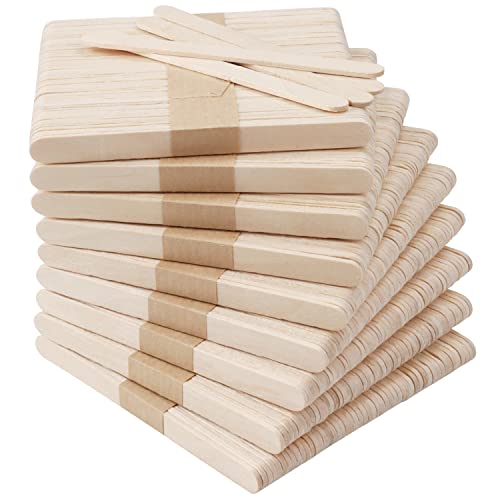 Handi Stitch 1000Stk Eisstiele aus Holz zum Basteln Stäbchen Holz Natur – 11 x 1 cm Holz Eisstiele Groß Lollipop Sticks Eisstäbchen Holz zum Basteln, Kinder, DIY, Garten, Pflanzenbeschriftung von HANDI STITCH