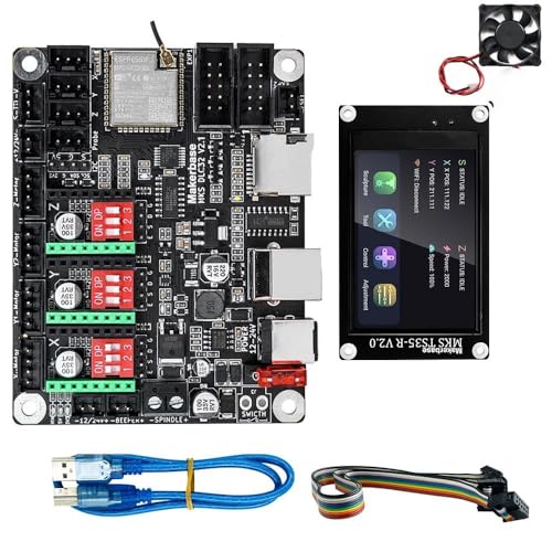 HANLEES MKS DLC32 v2 32bits GRBL Offline Wifi Controller TS35-R LCD Display CNC3018 MAX PRO Upgrade Kits für CNC Lasergraviermaschine (HANLEES-DE-Set6) von HANLEES