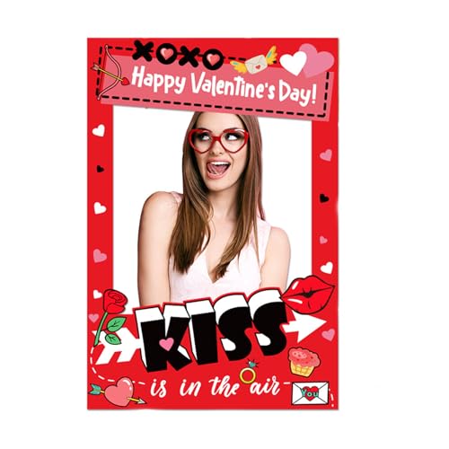 Valentinstag Foto Prop Rahmen Party Photo Booth Requisiten Dekoration Selfie Zubehör für Valentinstag Hochzeit Geburtstag Party Fotografie Dekor von HANSAMU