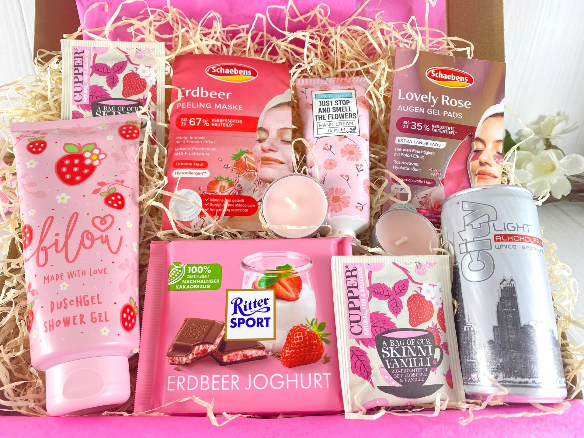 Geschenkbox Valentinstag Muttertag Geburtstag Mama Freundin Beauty Wellness Rosa von HANSELSSHOP