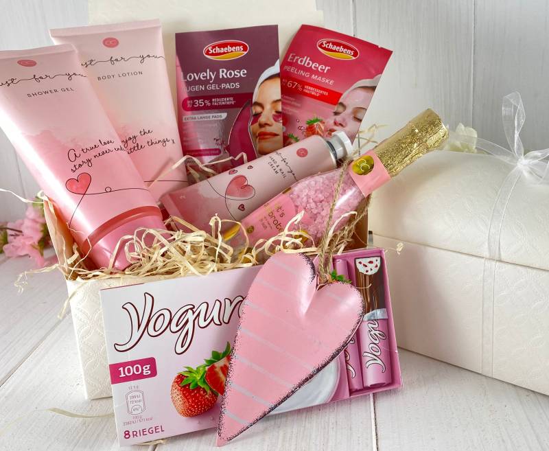 Geschenkset Zum Muttertag Geschenkbox Beauty Rosa von HANSELSSHOP