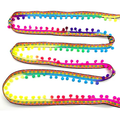 5.6 Meter Quaste Trim Band Pompon Borte Fringe Pompoms Bunt Fransen Quasten Trim Fransen Spitzenborte Pomponborte Pom Bommelborte Pom Poms Balls Fransenbesatz FüR Heimwerker NäH ZubehöR Dekoration (L) 5.6 Meter Quaste Trim Band Pompon Borte Fringe Pompoms Bunt Fransen Quasten Trim Fransen Spitzenborte Pomponborte Pom Bommelborte Pom Poms Balls Fransenbesatz FüR Heimwerker NäH ZubehöR Dekoration (L) von HAOBIN