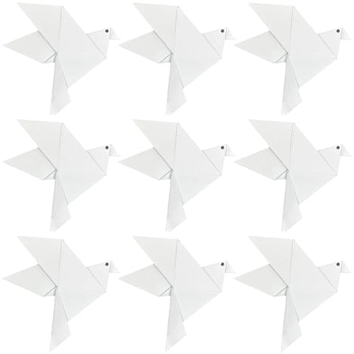 HAOBIN 36 Stück Origami friedenstaube deko Origami Taube Handgefertigte Origamis Vogel Gefaltet Papier friedenstaube Vogelpapier Origami Papierkrane FüR Hochzeitsfeier Hintergrund Home Decor von HAOBIN