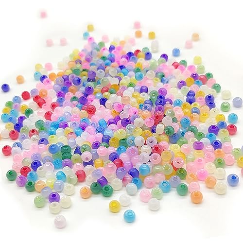 HAOBIN 600 Stück Glasperlen Diy Pony Beads Luster Seed Beads Pony Beads Bastelperlen Klar Mini Kinder Perlen Pony Perlen Glas-Rocailles,Mischfarbe,Für Armband Halskette Anhänger Schmuckherstellung von HAOBIN