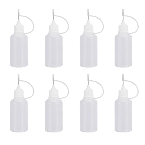 HAOBIN Applikator Flaschen Set Applikator Flasche Kleber Quetschflasche 15ml Klein Flaschen Für Kleber Dosierflasche Spritzflasche Leimflasche Zur Dosierung Von Kleber Oder Öl Mit Nadelspitze von HAOBIN