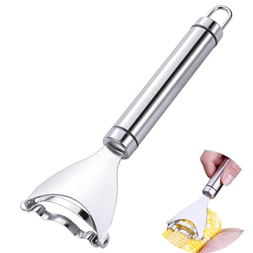 HAOBIN MaisschäLer MaiskolbenschäLer Edelstahl MaisschäLer Maishobel Handheld MaisschäLer Corn Cutter Peeler Corn Stripper Werkzeug Maiskolben-SchäLwerkzeug, MaisschäLmaschine Mit Ergonomischem Griff von HAOBIN