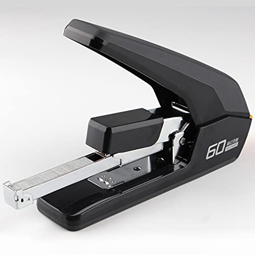 Desktop-Hefter, schwarzer Desktop-Hefter, 60 Blatt Kapazität, One-Finger-Touch-Heftung, einfach zu laden, ergonomischer, robuster Hefter for Studenten von HAODUOO