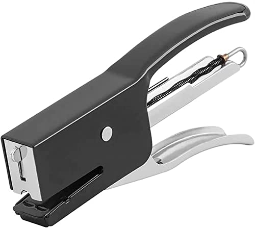 Hefter, tragbarer Hefter, inklusive Heftklammern, ergonomische Hand-Desktop-Zange for Büro-Schreibtischzubehör oder Home-Office-Zubehör Black Office Home von HAODUOO