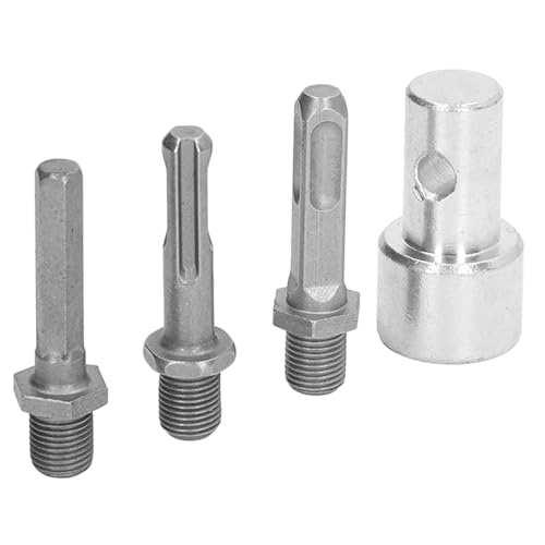 HAOHIZE Erdbohrer-Bohrer-Adapter, Erdbohrer-Adapter 1 bis 3 Bohrer-Adapter, runder Bohrfutter aus Kohlenstoffstahl, 2 Gruben, 2 Schlitze, Garten-Schneckenbohrer-Anschluss, von HAOHIZE