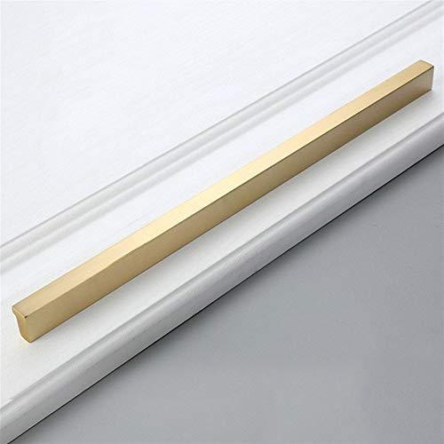 Goldene Schrankgriffe, Messing-Möbelgriffe, goldene Schranktür, Schublade, Kleiderschrank, Kommode, Knöpfe, Schrankgriffe, Küchengriff (Nr. 714)(Pitch Size 256mm) von HAOJIazx