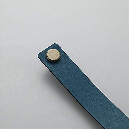 Schminktischgriff, Schrankgriff, weiches Leder, Leder, Kommode, Schublade, Türknöpfe, Möbelgriff, Hardware-Ledergriff, Innenbeschläge (Nr. 676)(Blue Item D,Hole to hole 128 mm) von HAOJIazx