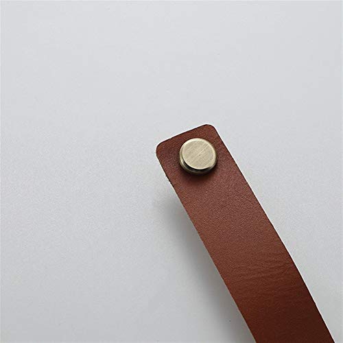 Schminktischgriff, Schrankgriff, weiches Leder, Leder, Kommode, Schublade, Türknöpfe, Möbelgriff, Hardware-Ledergriff, Innenbeschläge (Nr. 676)(Light Brown Item D,Hole to hole 128 mm) von HAOJIazx