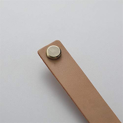 Schminktischgriff, Schrankgriff, weiches Leder, Leder, Kommode, Schublade, Türknöpfe, Möbelgriff, Hardware-Ledergriff, Innenbeschläge (Nr. 676)(Square Beige Item D,Hole 96 mm) von HAOJIazx