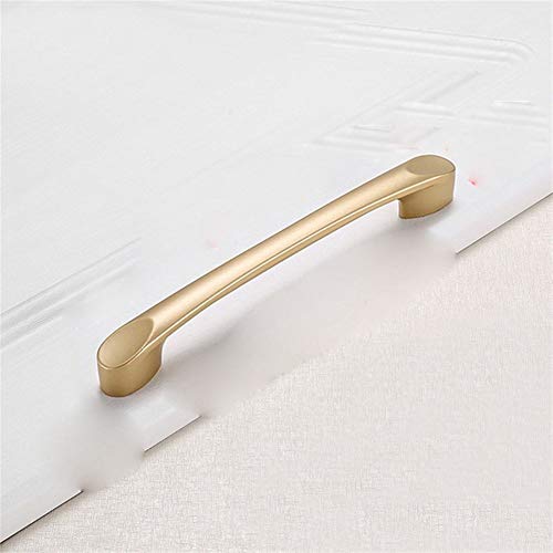 Schrankgriff im europäischen Stil, mattgoldene Schrankgriffe, Küchenschrankgriffe aus massiver Aluminiumlegierung, Schubladenknöpfe, Möbelgriff, Hardware, Schrankbeschläge (Nr. 709)(Handle 6626c 160g) von HAOJIazx