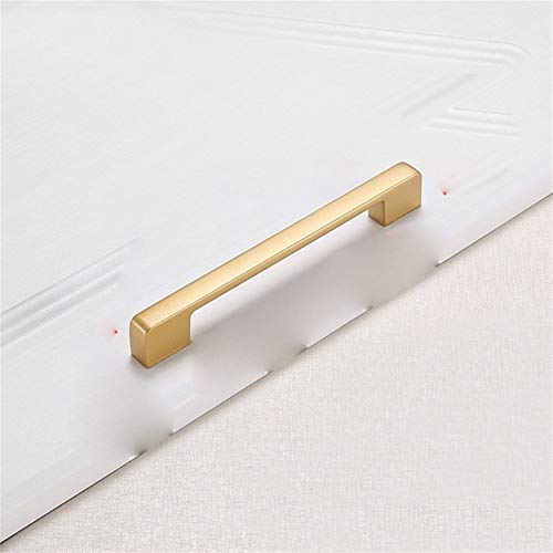 Schrankgriff im europäischen Stil, mattgoldene Schrankgriffe, Küchenschrankgriffe aus massiver Aluminiumlegierung, Schubladenknöpfe, Möbelgriff, Hardware, Schrankbeschläge (Nr. 709)(Handle 818c 160g) von HAOJIazx