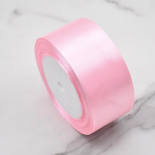 HAORUN 1 Rolle Bänder mit einer Breite von 1 cm bis 5 cm, zum Verpacken von Geschenken, Heimdekorationen, DIY-Material (Rosa, Breite: 4 cm) von HAORUN