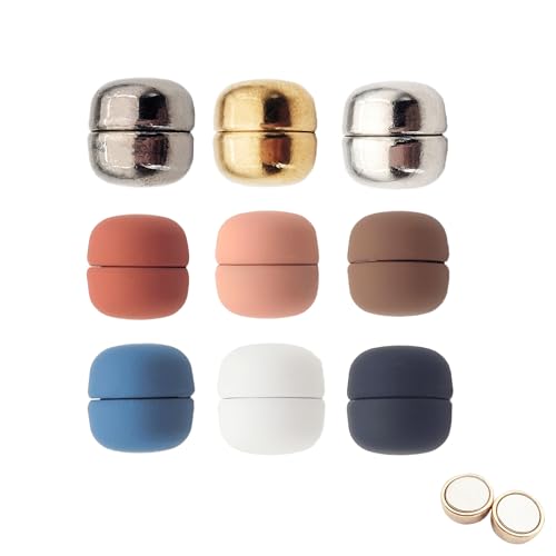 9pcs Starke Magnet Pins Hijab,Hijab Magnet für Frauen,Mehrfarbige Magnet Brosche,Mehrzweck Magnetische Hijab Pins für Frauen Kleidung Hijabs Schals von HAOXYO