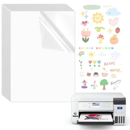 30 Stk Bedruckbare Klebefolie，Sticker Papier Zum Bedrucken，A4 Selbstklebende Folien，Aufkleberfolie Druckerpapier，Schnell trocknend，Geeignet für Laserdrucker und Tintenstrahldrucker von HAOYULUO