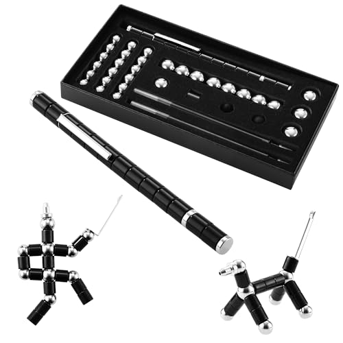 HAOYULUO Magnetischer Kugelschreiber,Fidget Pen,Lustig Multifunktions Magnetstift,Magnet Stift,Geeignet für junge Männer und Frauen, ein kleines Geschenk zum Stressabbau (Schwarz) von HAOYULUO