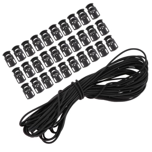 1 Satz Elastisches Seil Mini-rundschalter Ohne Sperre Pin-kit Ratsche Anhängerkupplung Karabinerhaken Spaß Federverschluss Makramee-schnur Schwarze Bungee-seile Mit Haken Black HAPINARY von HAPINARY