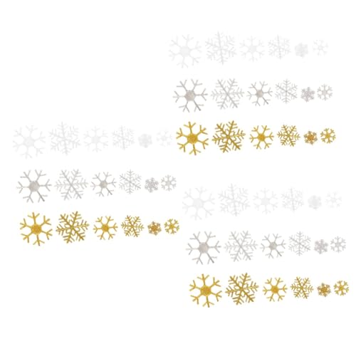 54 Stk Schneefleckendekoration Schneeflocken-Kleiderflecken weihnachtliche Kostümdekoration weihnachtsdeko weihnachtsbasteln Schneeflocken-Applikation Kleiderapplikationen Stoff HAPINARY von HAPINARY