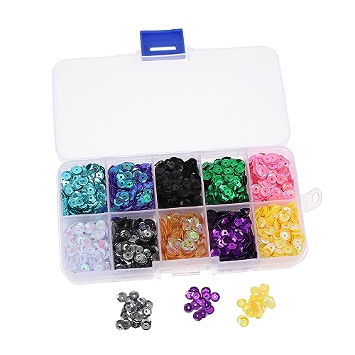 HAPINARY 1 Box Mit Dekorativen Schuppen Pailletten Schmuck Bastelzubehör Dekoration Maskierung Schillernde Pailletten Runde Pailletten Lose Kleidung Mini Set Mit Losen von HAPINARY