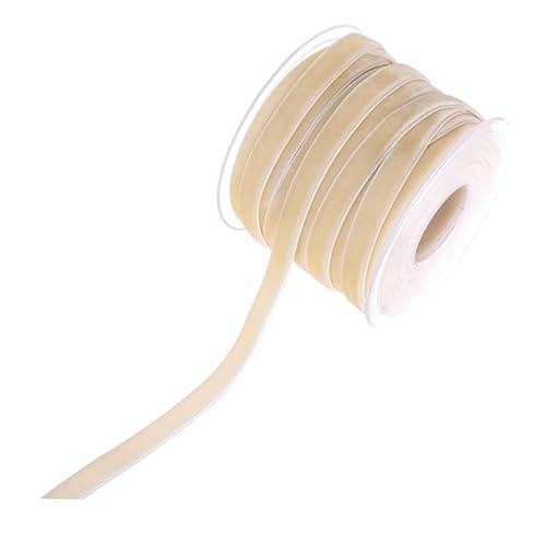 HAPINARY 1 Rolle 20 Yards Flockband Geschenkbänder Zum Verpacken Von Geschenken Dekoratives Band Für DIY Projekte Home & Shop Beige von HAPINARY