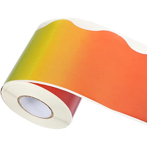 HAPINARY 1 Rolle Farbverlauf-Grenze-Aufkleber Klebeetiketten großbuchstaben aufkleber rahmen Punkt light würfelunterlage dekoration dekorativer Randbesatz abnehmbares Randpapier Colorful von HAPINARY