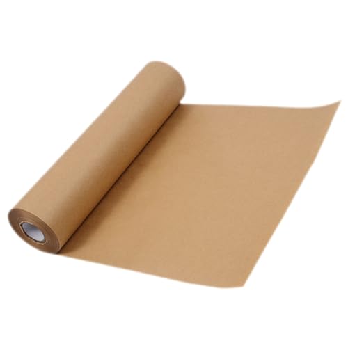 HAPINARY 1 Rolle Geschenkpapier braunes Paketpapier braunes Kraftpapier Versandpapier Pinnwandpapier kreativpapier verpackungsmaterial Blumenverpackungspapier Bastelpapier reiner Holzstoff von HAPINARY