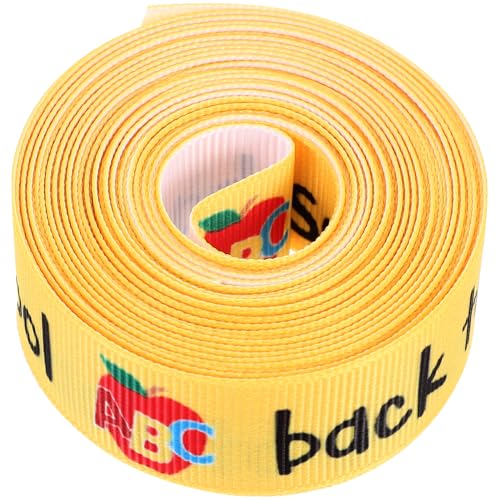 HAPINARY 1 Rolle Gurtband Für Den Schulanfang Bänder Zum Basteln Schleifenknoten Machen Bänder Band Zum Verpacken Von Geschenken Willkommen Bandverzierungen Verpackungsband Polyester Yellow von HAPINARY