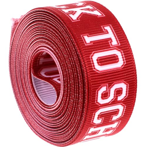 HAPINARY 1 Rolle Gurtband für den Schulanfang Zurück zu den Schulbändern Willkommen Band zum Verpacken Blumen Wickelband ribbon bandfeile Geschenkbänder zurück zum Schulband Polyester rot von HAPINARY