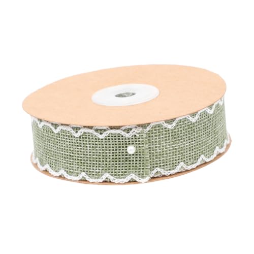 HAPINARY 1 Rolle Hanfoptik gepolstert seidenband ribbon Feierdekoration kuchenbox farbband Streifen Tasten Leitung weißes Band Gold Heimdekoration Band für DIY Bänder Polyester Green von HAPINARY