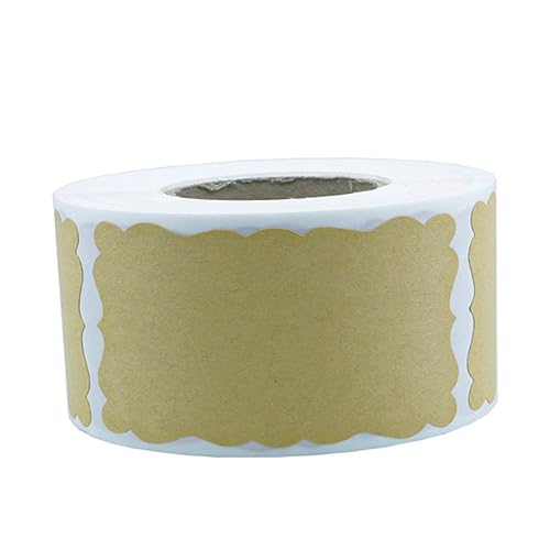 HAPINARY 1 Rolle Leere Kraftpapier Versiegelungsetiketten Kraftpapier Anhänger Kraft Trägeraufkleber Leere Verpackungsaufkleber Kraft Tags Verpackungsaufkleber von HAPINARY